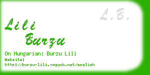 lili burzu business card